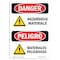 Signmission Safety Sign, OSHA Danger, 14" Height, Rigid Plastic, Hazardous Materials Spanish OS-DS-P-1014-VS-1315 - alternate 1